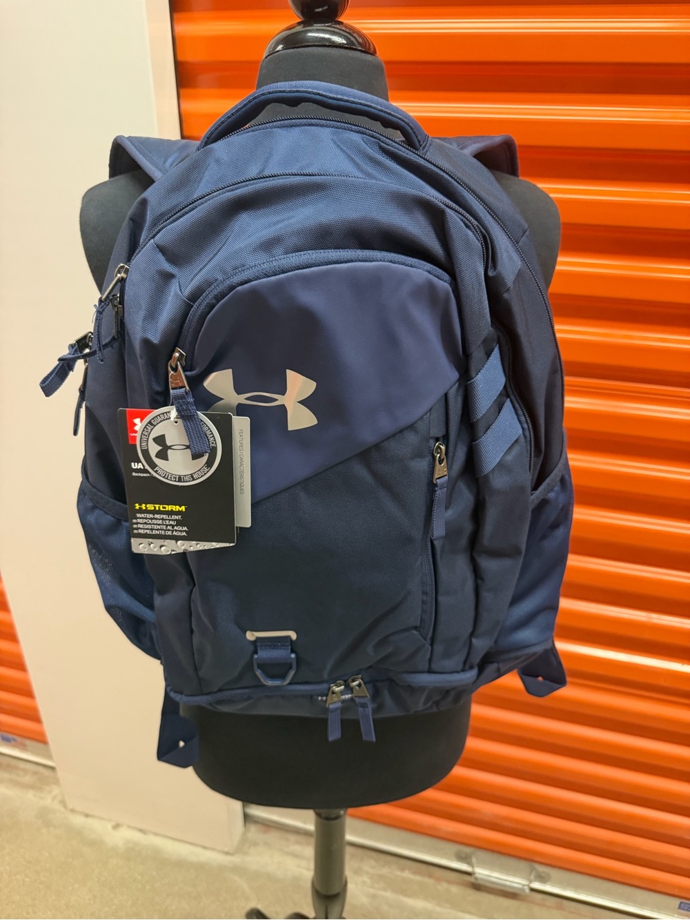 NWT Under Armour Storm Navy Men's Hustler 4.0 Backpack - Durable Everyday Bag